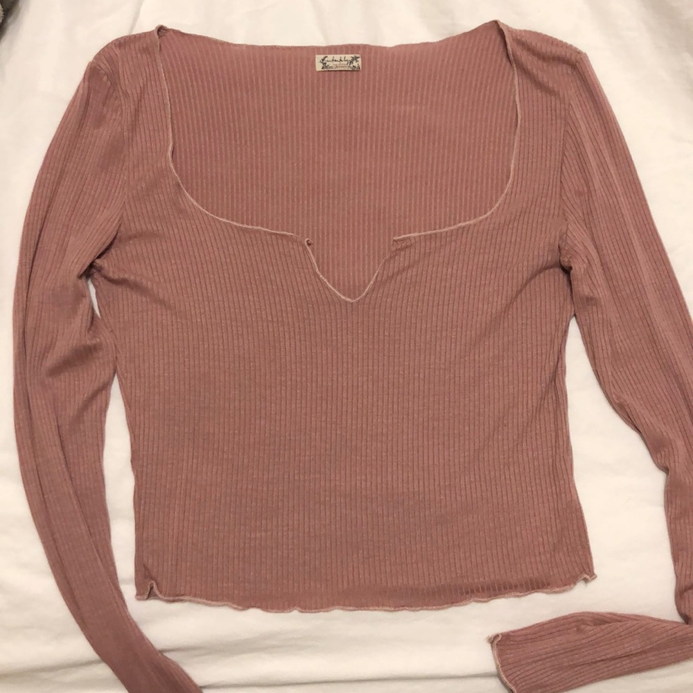 Free People V-Neck Crop Top